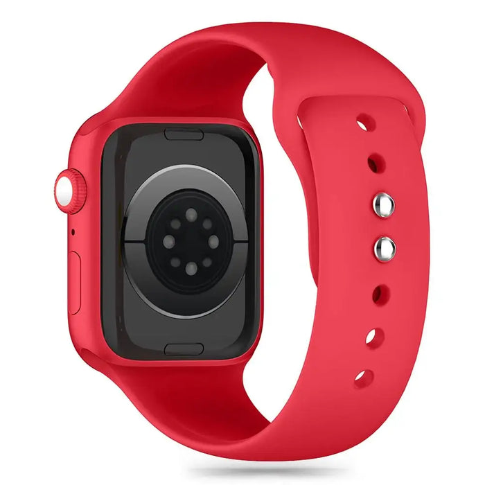 Tech-Protect Silicone Strap for Apple Watch 6 / 7 / 8 / 9 / 10 / SE / Ultra 1 / 2 (44/45/46/49 mm) - Red - Smartwatch