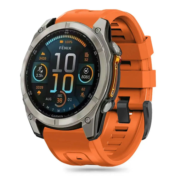 Tech-Protect Silicone Strap for Garmin Fenix 5S / 5S PLUS / 6S / 6S Pro / 7S / 8 (43MM) - Orange - Smartwatch straps