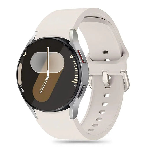 Tech-Protect Silicone Strap for Samsung Galaxy Watch 4 / 5 / 5 Pro / 6 / 7 / FE - Beige - Other cell phone