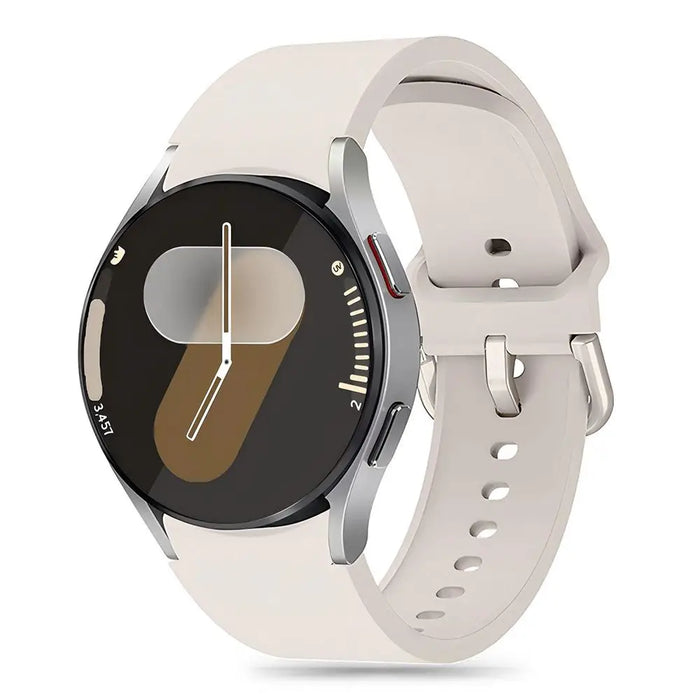 Tech-Protect Silicone Strap for Samsung Galaxy Watch 4 / 5 / 5 Pro / 6 / 7 / FE - Beige - Other cell phone