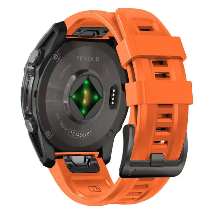 Tech-Protect Silicone Strap Garmin Fenix 5 / 6 / 6 Pro / 7 / 8 (47 mm) / E - Orange - Other cell phone