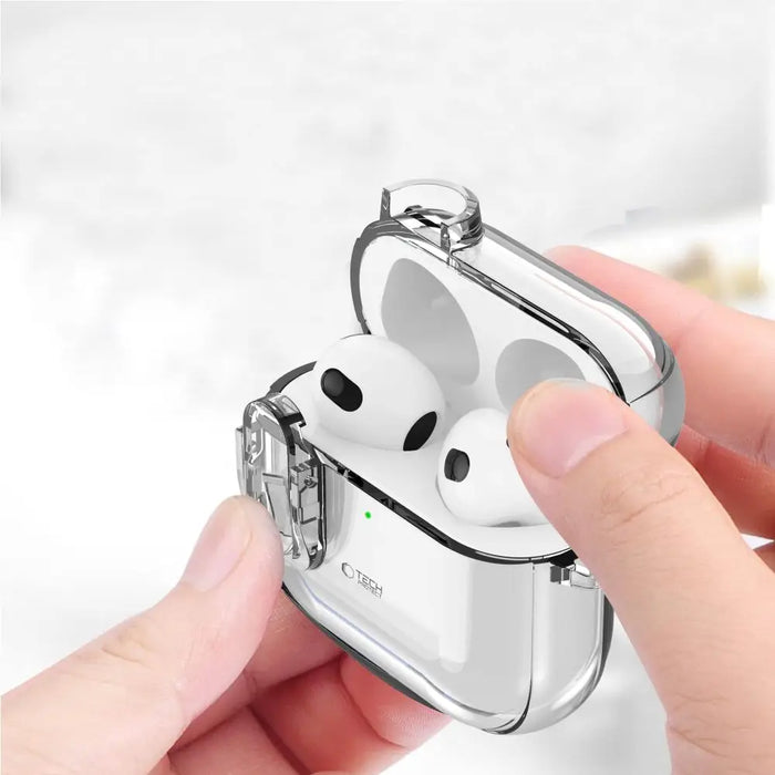 Tech-Protect Slim Hook Case for AirPods 4 - Clear - Cell phone cases and covers<<<HurtelXML