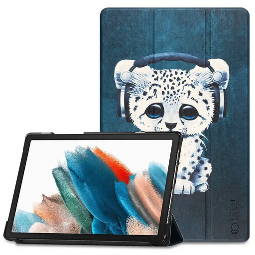 Tech-Protect SmartCase for Samsung Galaxy Tab A8 10.5 X200 / X205 - Blue with Cat - Cell phone cases