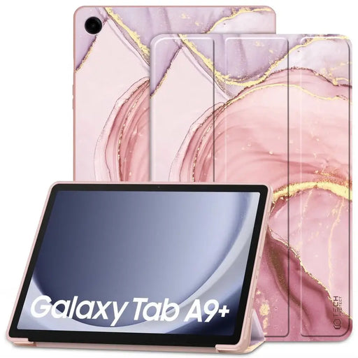 Tech-Protect SmartCase for Samsung Galaxy Tab A9+ 11’’ X210 / X215 / X216 - Pink Marble - Cell phone cases