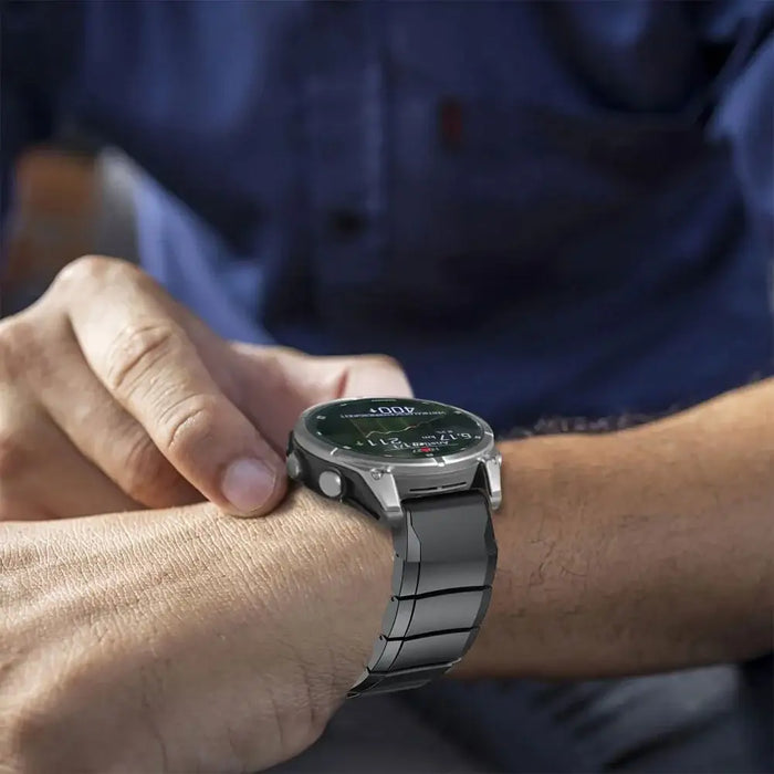 Tech-Protect SteelBand Bracelet for Garmin Fenix 5 / 6 / 6 PRO / 7 / 8 (47MM) / E - Black - Other cell phone