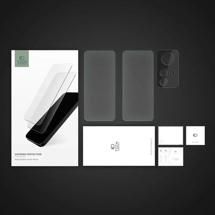 Tech-Protect Supreme Set for Xiaomi Redmi Note 12S 2x tempered glass for display / tempered glass for camera - Cell