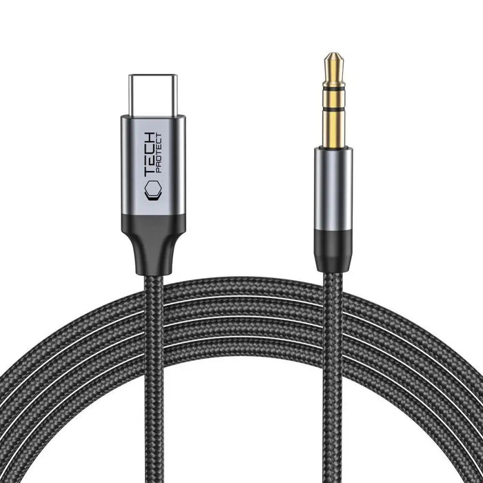 Tech-Protect UltraBoost audio USB-C / 3.5mm mini jack cable 1 m - black - Audio cables<<<HurtelXML