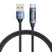 Tech-Protect UltraBoost Cable with LED Display USB-C / USB-A 66W 6A 1m - Blue - Cell phone cables<<<HurtelXML