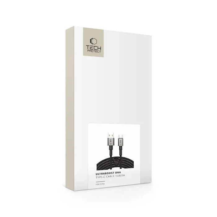 Tech-Protect Ultraboost DNA USB-A / USB-C Cable 15W/3A 300cm - Gray - Cables and tapes<<<HurtelXML