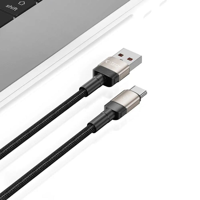 Tech-Protect UltraBoost Evo USB-C / USB-A cable 100W 5A 1m - titanium - Cell phone cables<<<HurtelXML