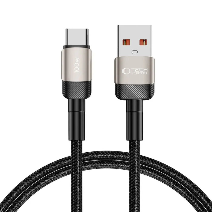 Tech-Protect UltraBoost Evo USB-C / USB-A cable 100W 5A 1m - titanium - Cell phone cables<<<HurtelXML