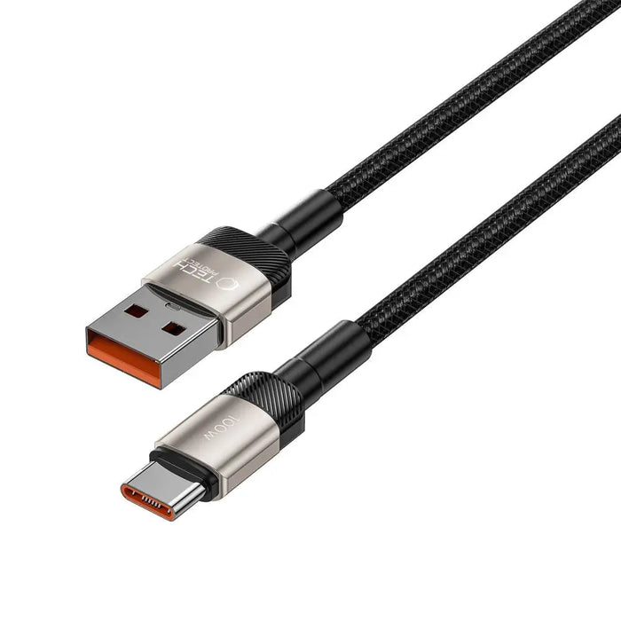 Tech-Protect UltraBoost Evo USB-C / USB-A cable 100W 5A 2m - titanium - Cell phone cables<<<HurtelXML