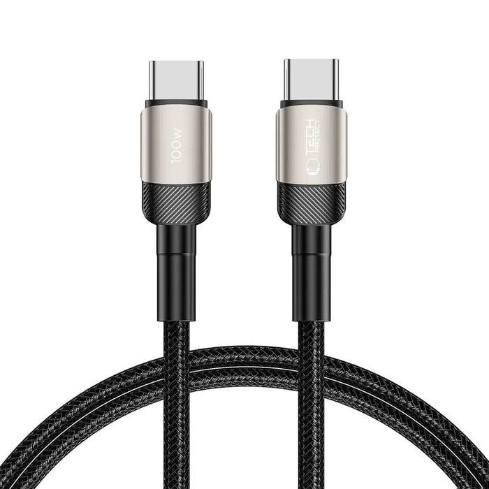 Tech-Protect UltraBoost Evo USB-C / USB-C PD cable 100W 5A 1m - titanium - Cell phone cables<<<HurtelXML