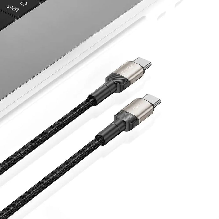 Tech-Protect UltraBoost Evo USB-C / USB-C PD cable 100W 5A 2m - titanium - Cell phone cables<<<HurtelXML
