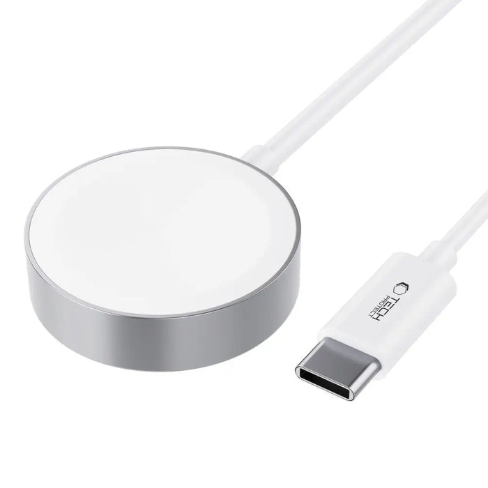 Tech-Protect UltraBoost Magnetic Inductive Charger with USB-C Connector for Apple Watch 1.2m - White - Cell phone USB