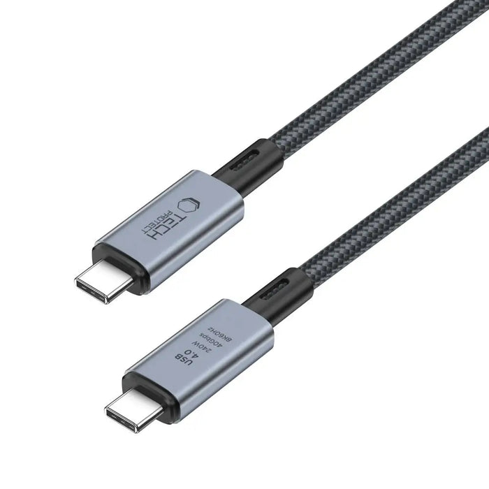 Tech-Protect UltraBoost Max USB-C 4.0 / USB-C 4.0 PD 240W 8K 40Gbps 2m cable - gray - Cell phone cables<<<HurtelXML
