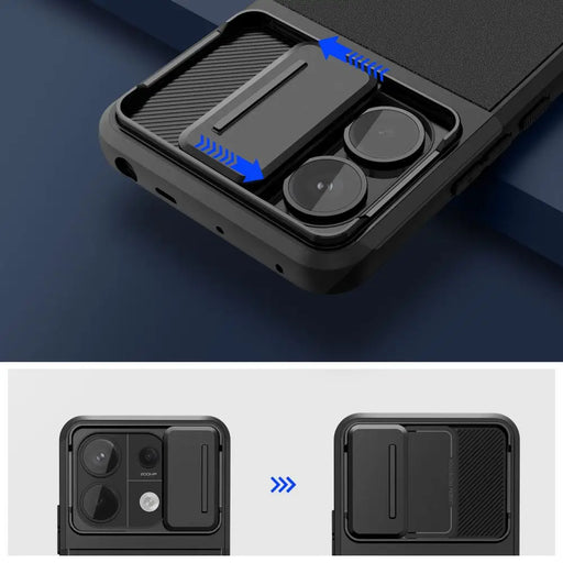 Tech-Protect Velar Cam+ Case for Xiaomi Redmi Note 13 Pro 5G / Poco X6 5G - Black - Cell phone cases