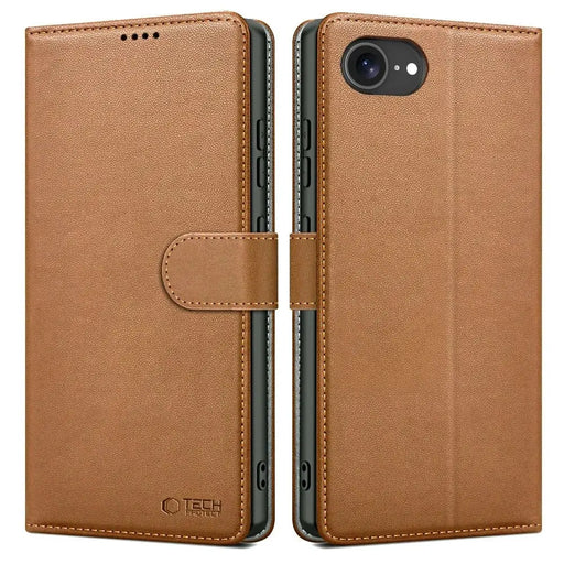 Tech-Protect Wallet Case for iPhone 16e - Brown - Cell phone cases and covers<<<HurtelXML