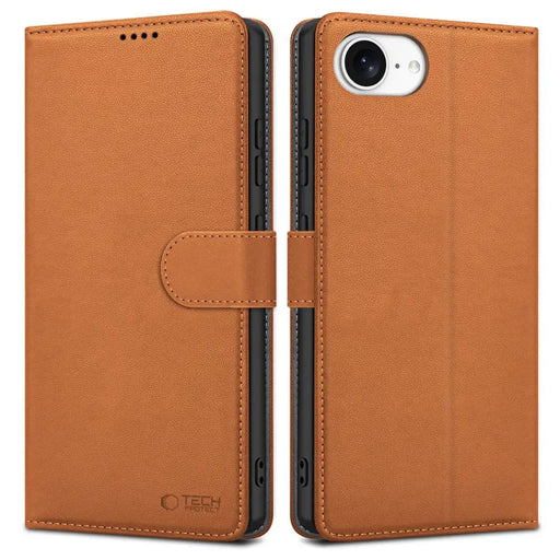 Tech-Protect Wallet Case for iPhone 16e - Brown - Cell phone cases and covers<<<HurtelXML