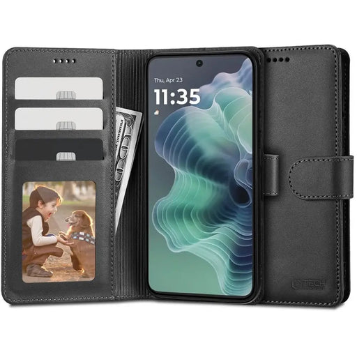 Tech-Protect Wallet Case for Motorola Moto G25 5G - Black - Cell phone cases and covers<<<HurtelXML