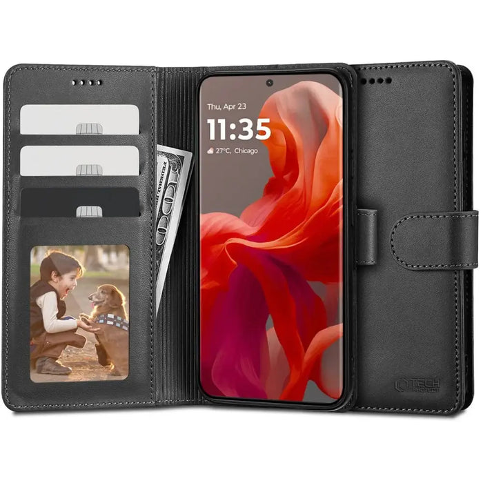 Tech-Protect Wallet Case for Motorola Moto G85 5G - Black - Cell phone cases and covers<<<HurtelXML