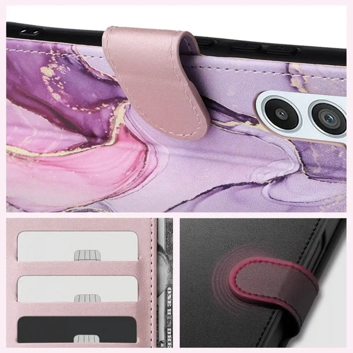 Tech-Protect Wallet Case for Samsung Galaxy A35 5G - Pink Marble - Cell phone cases and covers<<<HurtelXML