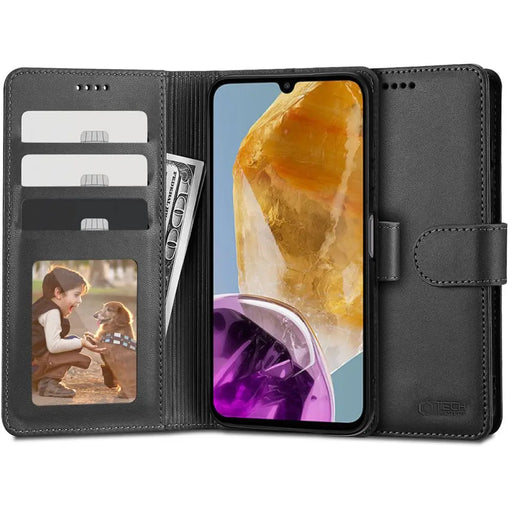 Tech-Protect Wallet Case for Samsung Galaxy M15 5G - Black - Cell phone cases and covers<<<HurtelXML