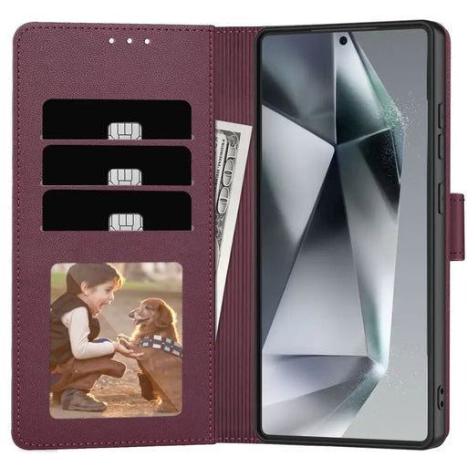 Tech-Protect Wallet Case for Samsung Galaxy S25 - Burgundy - Cell phone cases and covers<<<HurtelXML