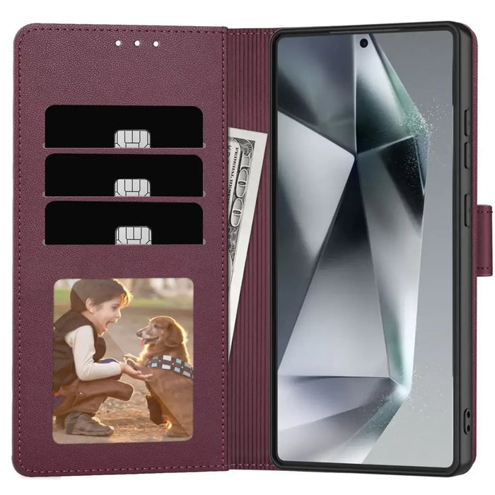 Tech-Protect Wallet Case for Samsung Galaxy S25 - Burgundy - Cell phone cases and covers<<<HurtelXML