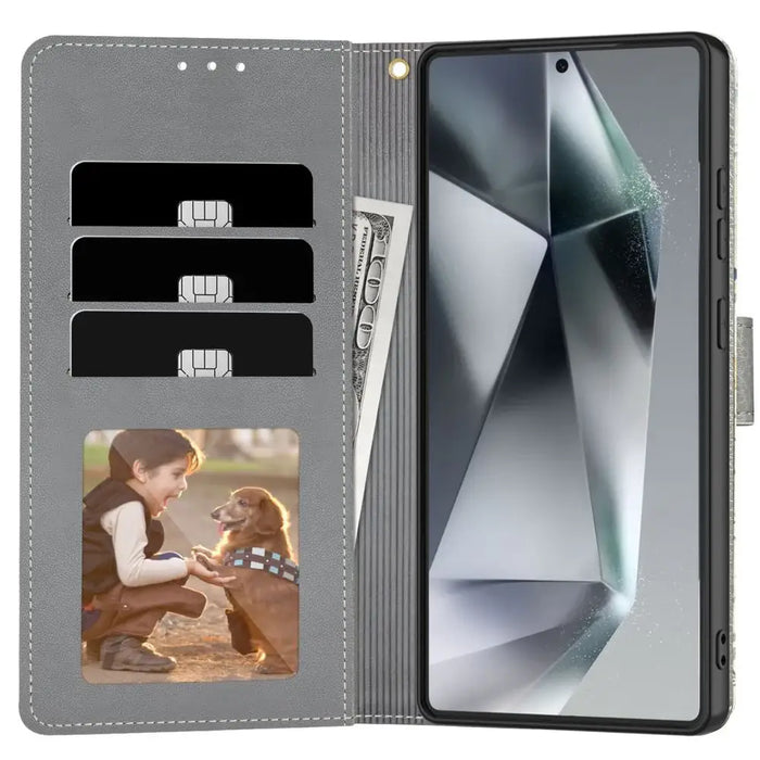 Tech-Protect Wallet Case for Samsung Galaxy S25 - Daisies with Leaves - Cell phone cases and covers<<<HurtelXML