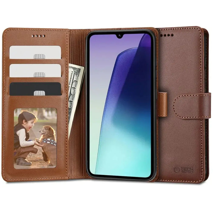 Tech-Protect Wallet Case for Xiaomi Redmi 14C / Poco C75 - Brown - Cell phone cases and covers<<<HurtelXML