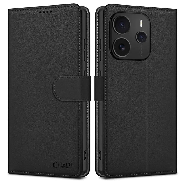 Tech-Protect Wallet Case for Xiaomi Redmi Note 14 5G - Matte Black - Cell phone cases and covers<<<HurtelXML