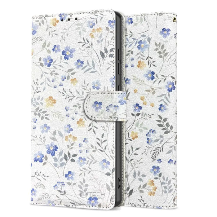 Tech-Protect Wallet Case for Xiaomi Redmi Note 14 Pro 5G / 14 Pro+ 5G / Poco X7 5G - Daisies with Leaves - Cell phone