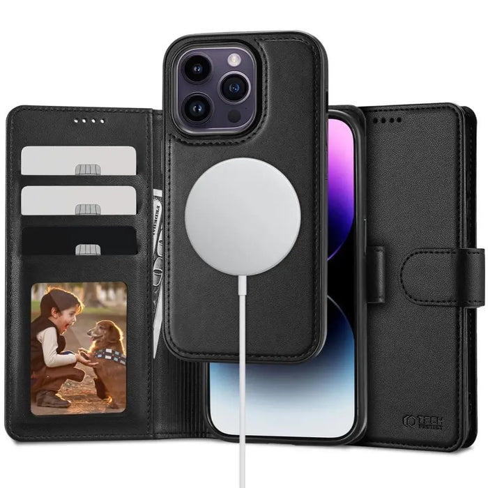 Tech-Protect Wallet MagSafe case for iPhone 15 Pro - black - Cell phone cases and covers<<<HurtelXML