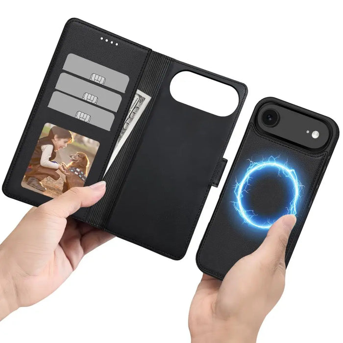 Tech-Protect Wallet MagSafe Case for iPhone 17 Air - Matte Black - Cell phone cases and covers<<<HurtelXML