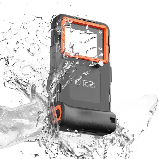 Tech-Protect Waterproof Case IPX8 for 4.7-6.7’’ Smartphones - Black and Orange - Sport products<<<HurtelXML