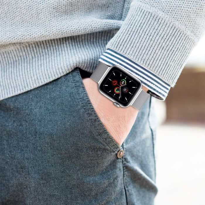 Tech-Protect MilaneseBand for Apple Watch 4 / 5 / 6 / 7 / 8 / 9 / SE (38/40/41 mm) - Silver