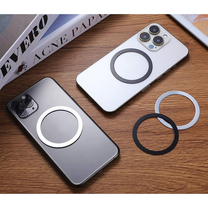 Tech-Protect MagMat MagSafe magnetic ring universal - black / silver (2 pcs.)