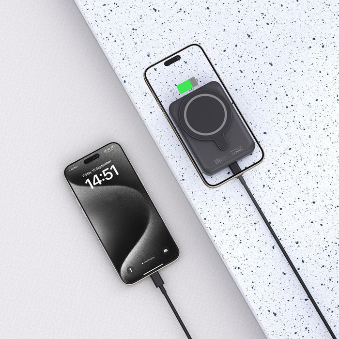 Tech-Protect LifeMag PB11 Powerbank with MagSafe 10000mAh 15W USB-C port - black + USB-C cable