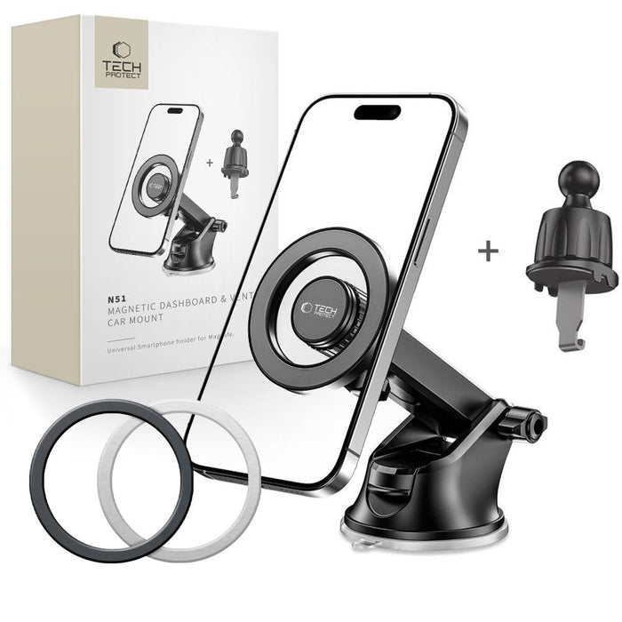 Tech-Protect N51 MagSafe Car Phone Holder for Cockpit/Air Vent - Black