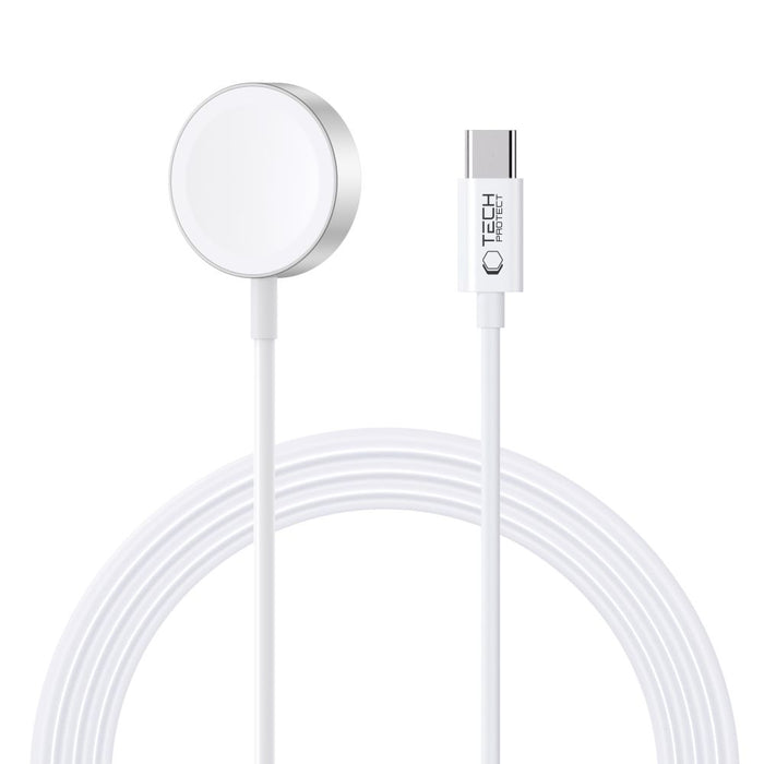 Tech-Protect UltraBoost Magnetic Inductive Charger with USB-C Connector for Apple Watch 1.2m - White