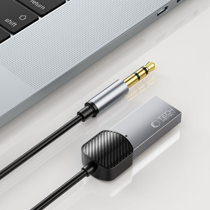 Tech-Protect UltraBoost audio adapter mini jack 3.5mm (male) / Bluetooth - gray
