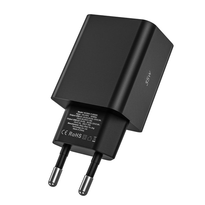 Tech-Protect C35W charger 2x USB-C PD 35W - white