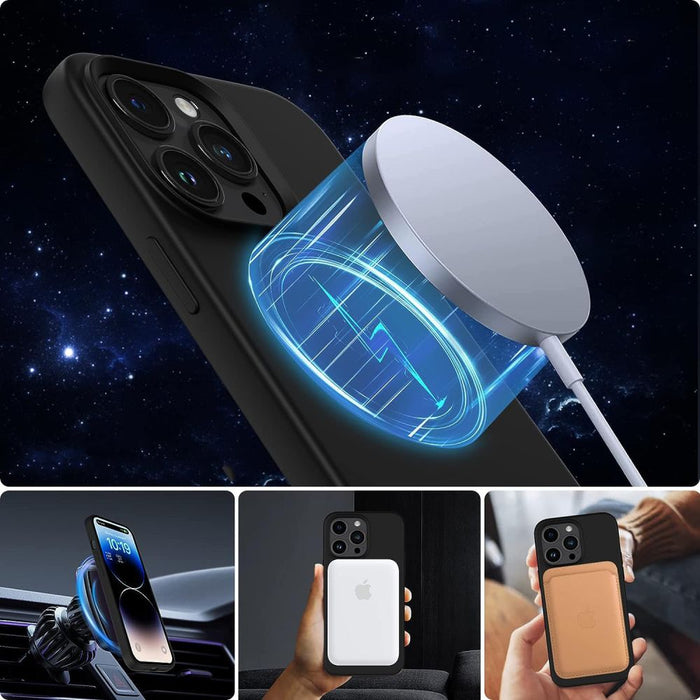 Tech-Protect Silicone MagSafe Case for iPhone 13 / 14 - Black
