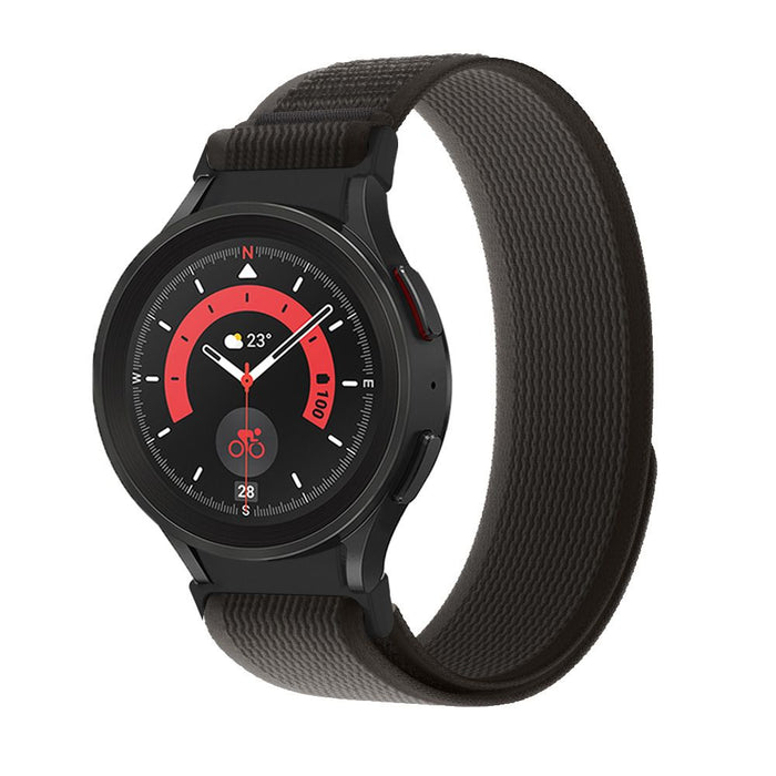Tech-Protect Nylon Strap for Samsung Galaxy Watch 4/5/5 Pro/6/7/FE - Black &amp; Orange