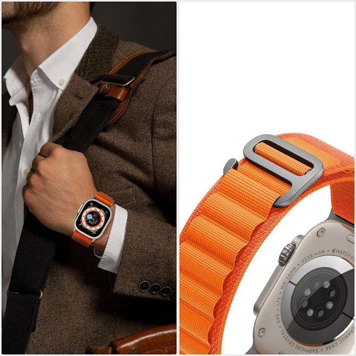 Tech-Protect Nylon Pro Strap for Apple Watch 4 / 5 / 6 / 7 / 8 / 9 / SE / Ultra 1 / 2 (42/44/45/49 mm) - Blue-Gray
