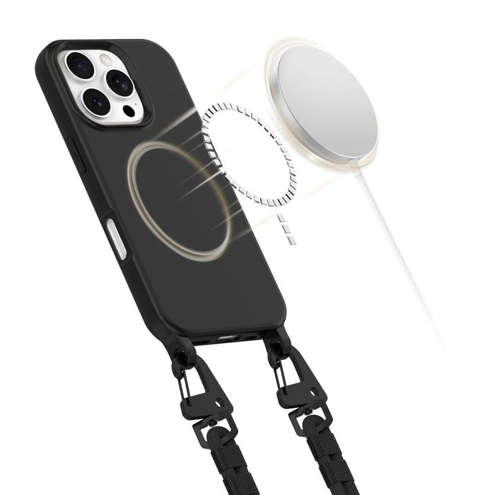 Tech-Protect MagNecklace MagSafe Case with Lanyard for iPhone 16 Pro - Black