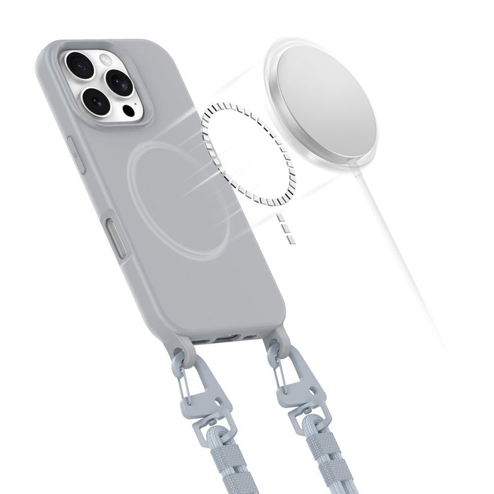 Tech-Protect MagNecklace MagSafe Case with Lanyard for iPhone 16 Pro - Gray