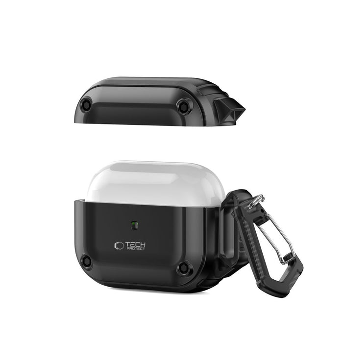 Tech-Protect Rough Hook Case with Carabiner for Apple AirPods Pro 1 / 2 - Black