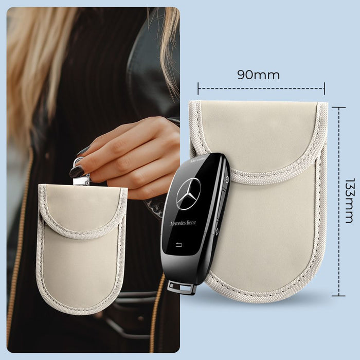 Tech-Protect KLR100 RFID Blocking Car Key Case - Beige